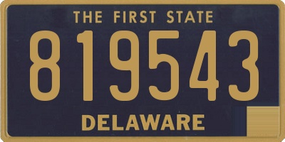 DE license plate 819543