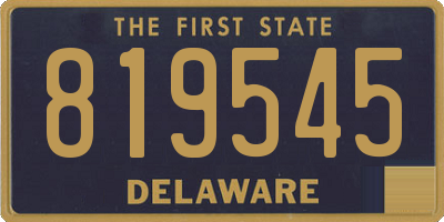 DE license plate 819545