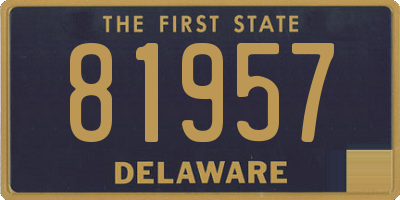 DE license plate 81957
