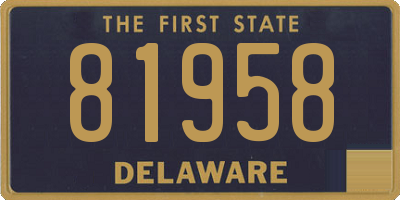 DE license plate 81958