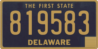 DE license plate 819583