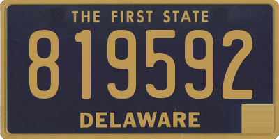 DE license plate 819592