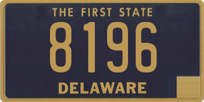 DE license plate 8196