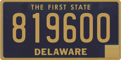 DE license plate 819600