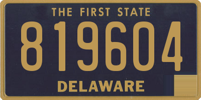DE license plate 819604