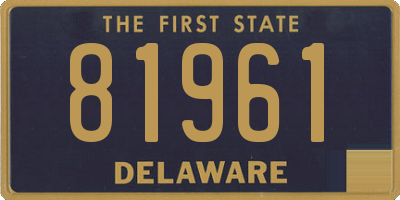 DE license plate 81961