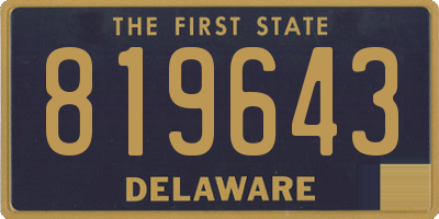 DE license plate 819643