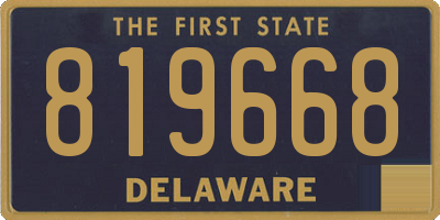 DE license plate 819668