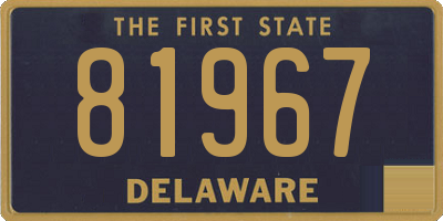 DE license plate 81967