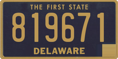 DE license plate 819671