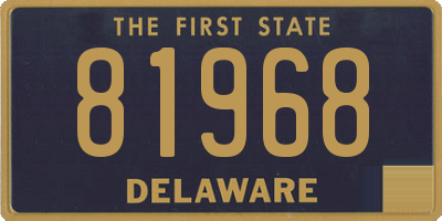 DE license plate 81968