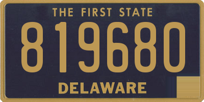 DE license plate 819680