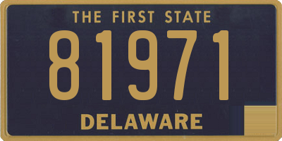 DE license plate 81971