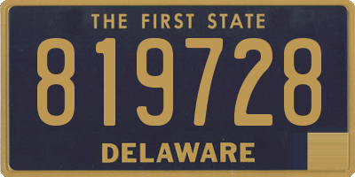 DE license plate 819728