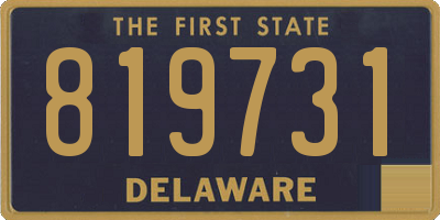 DE license plate 819731