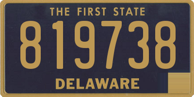 DE license plate 819738