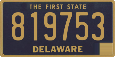DE license plate 819753