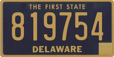 DE license plate 819754