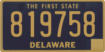 DE license plate 819758