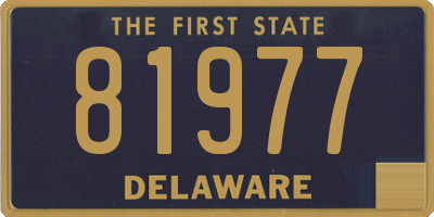 DE license plate 81977