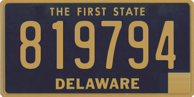 DE license plate 819794