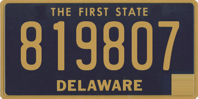 DE license plate 819807