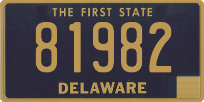 DE license plate 81982