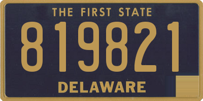 DE license plate 819821