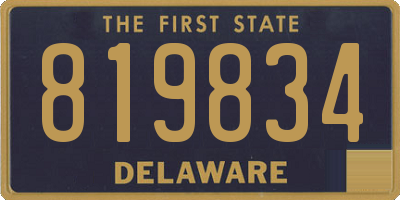 DE license plate 819834
