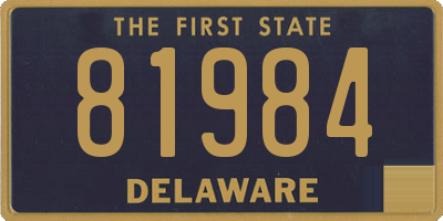 DE license plate 81984