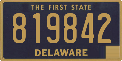 DE license plate 819842