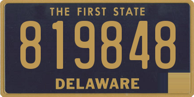 DE license plate 819848