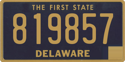 DE license plate 819857