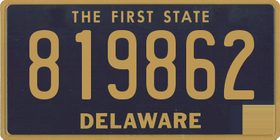 DE license plate 819862