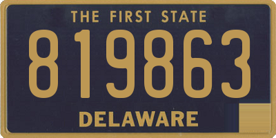 DE license plate 819863