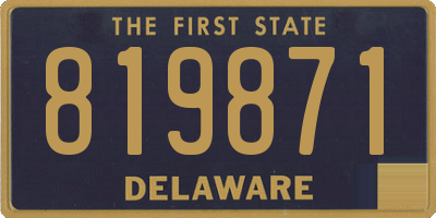 DE license plate 819871