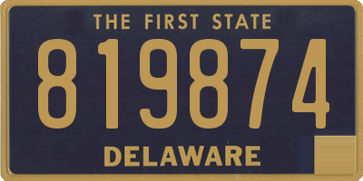 DE license plate 819874