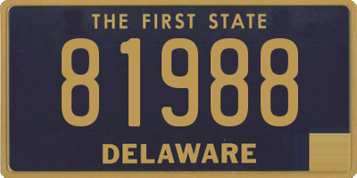 DE license plate 81988