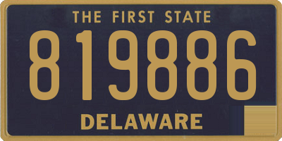 DE license plate 819886