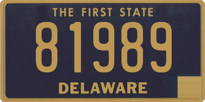 DE license plate 81989