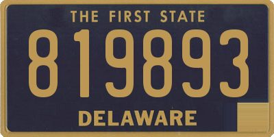 DE license plate 819893