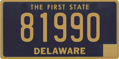 DE license plate 81990