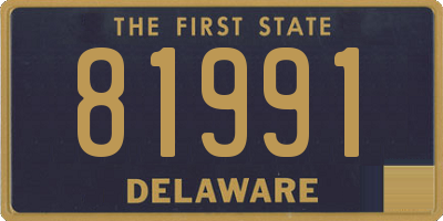 DE license plate 81991