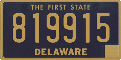 DE license plate 819915