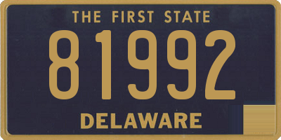 DE license plate 81992