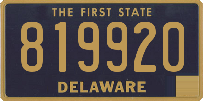DE license plate 819920