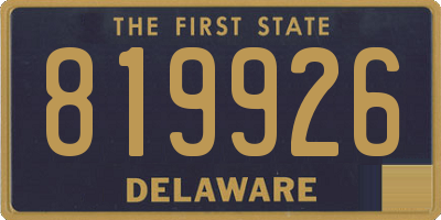 DE license plate 819926