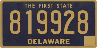 DE license plate 819928