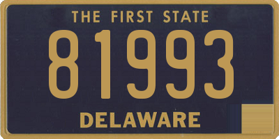 DE license plate 81993