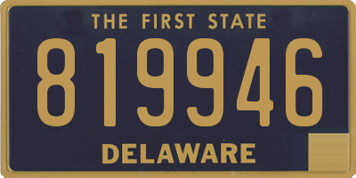 DE license plate 819946
